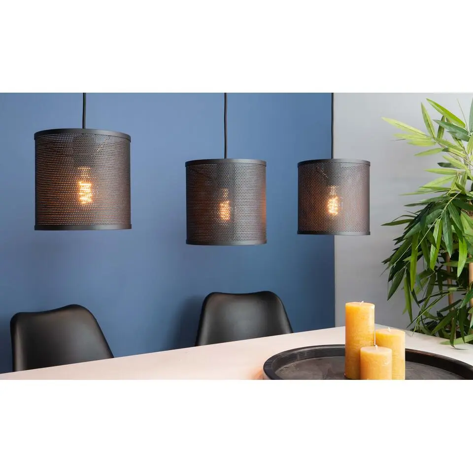 EGLO Manby Hanglamp - E27 - 90 cm - Zwart - Staal