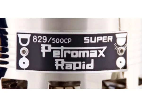 Petromax 500 HK, Brændstofdrevet campinglygte, Krom, Nikkel, Messing, 400 W, 1 L, Brændstof