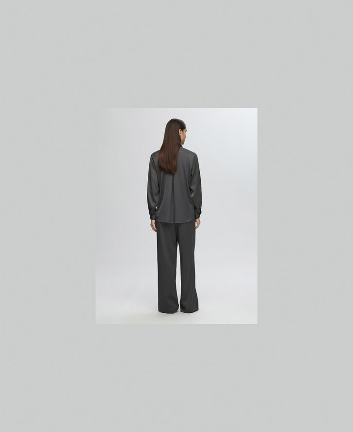 Selected Femme SLFLENA-FRANZISKA LS SHIRT NOOS Volcanic ash