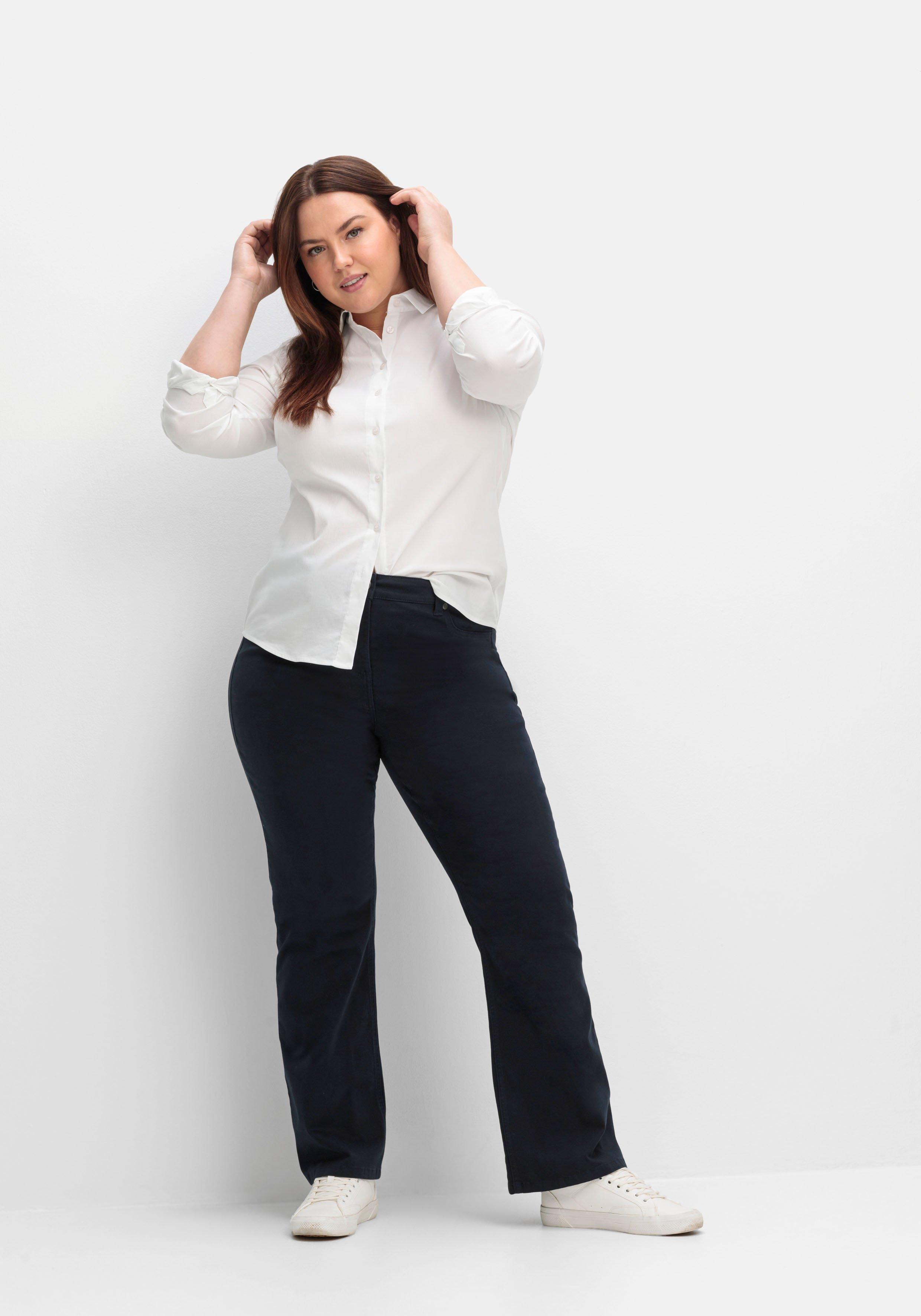 Twillhose in Bootcutform mit Shaping-Einsatz