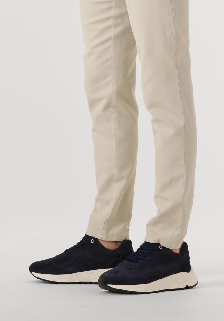 blauwe stefano lauran lage sneakers star 007