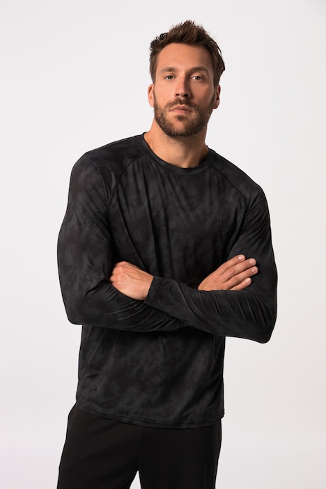 JAY-PI Langarmshirt FLEXNAMIC®, Fitness, Allover Print, Rundhals, Raglan-Ärmel