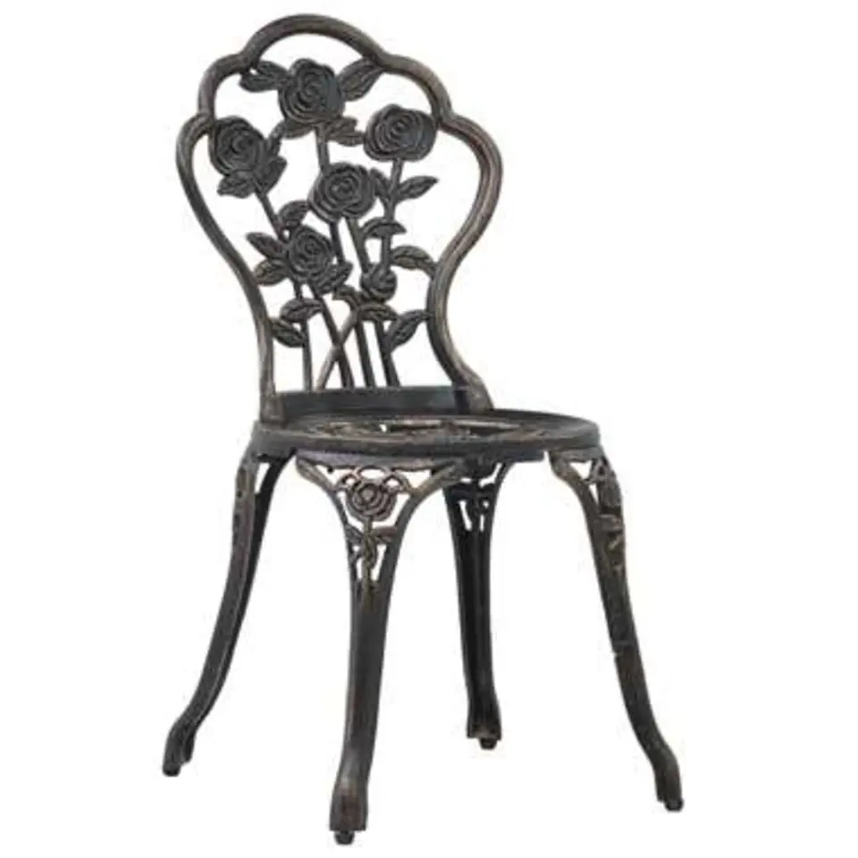 vidaXL - Bistroset - Bruin - Aluminium