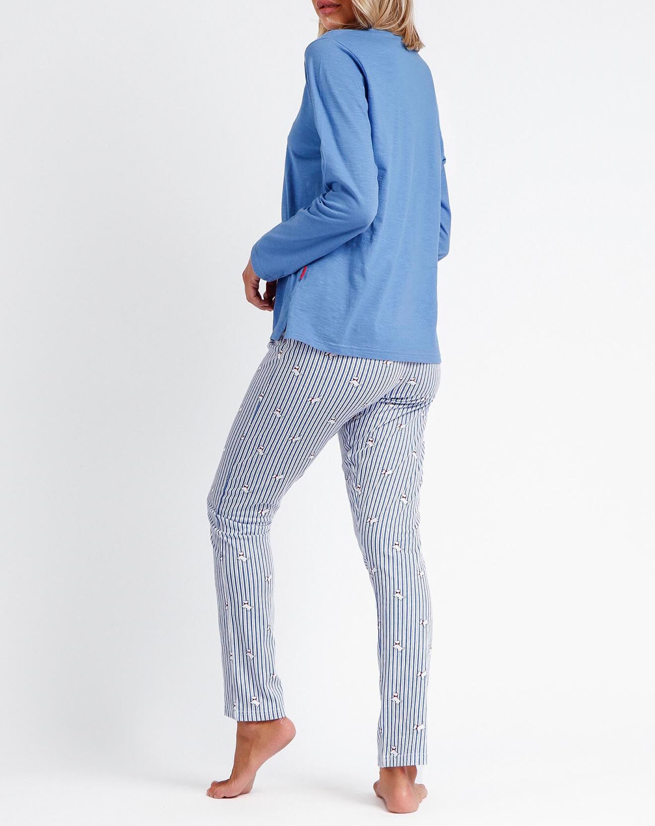 Admas Pyjama Haut à manches longues & Pantalon Amara bleu
