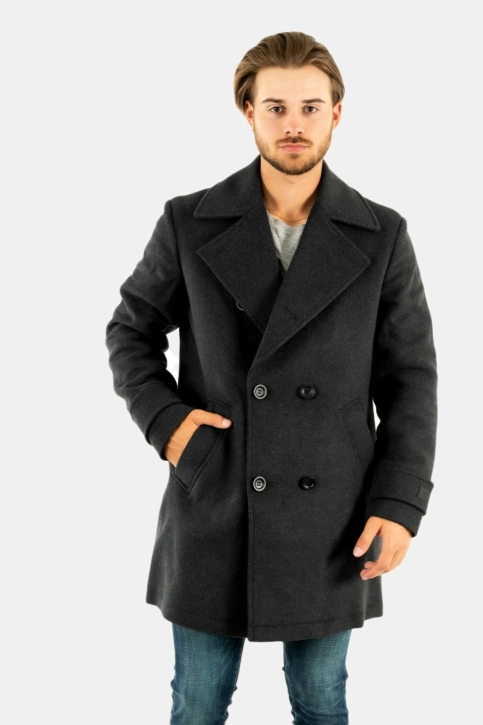 manteaux guess jeans military coat dwht downey heather m96