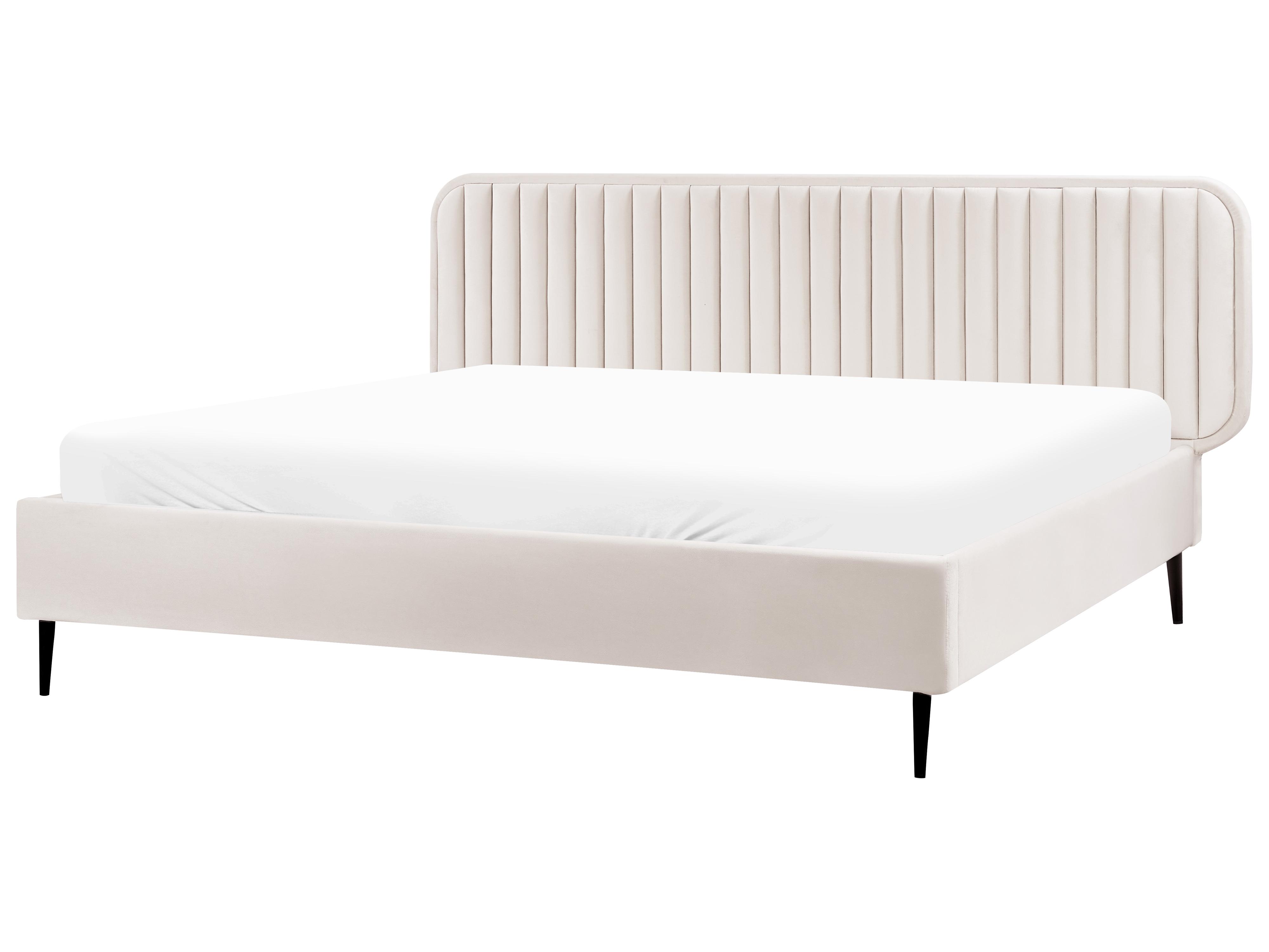 Bed Fluweel BRIN 180 x 200 cm Beige