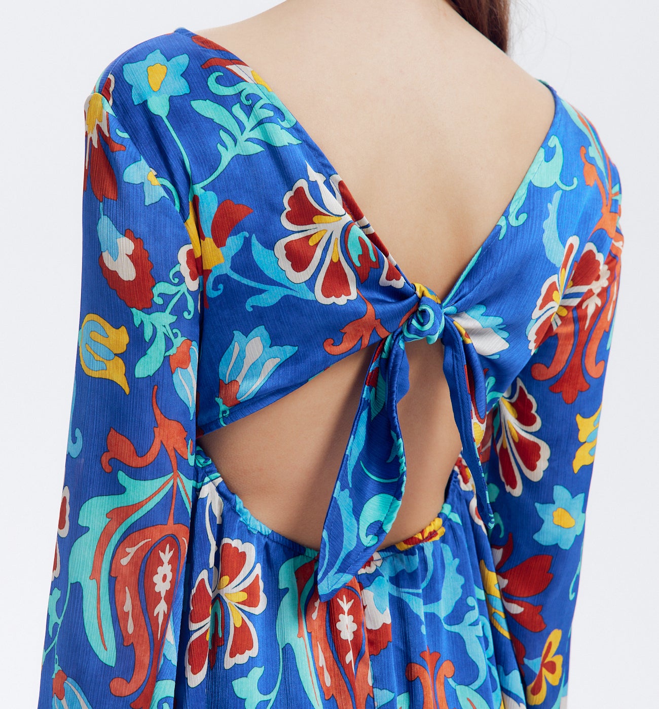 Robe courte imprimée Femme - Imprimé bleu