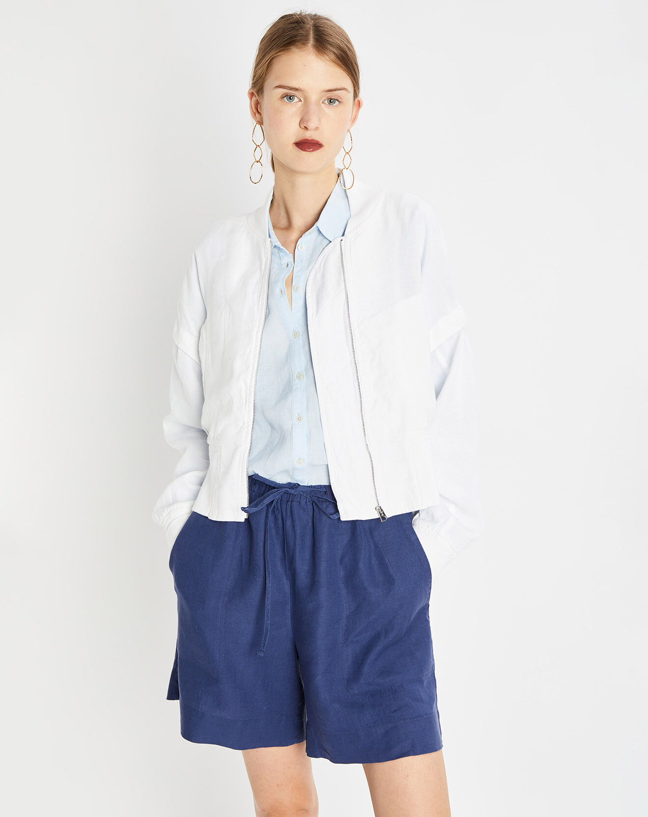 Marc O'Polo Bombers 100% Lin Kl blanc