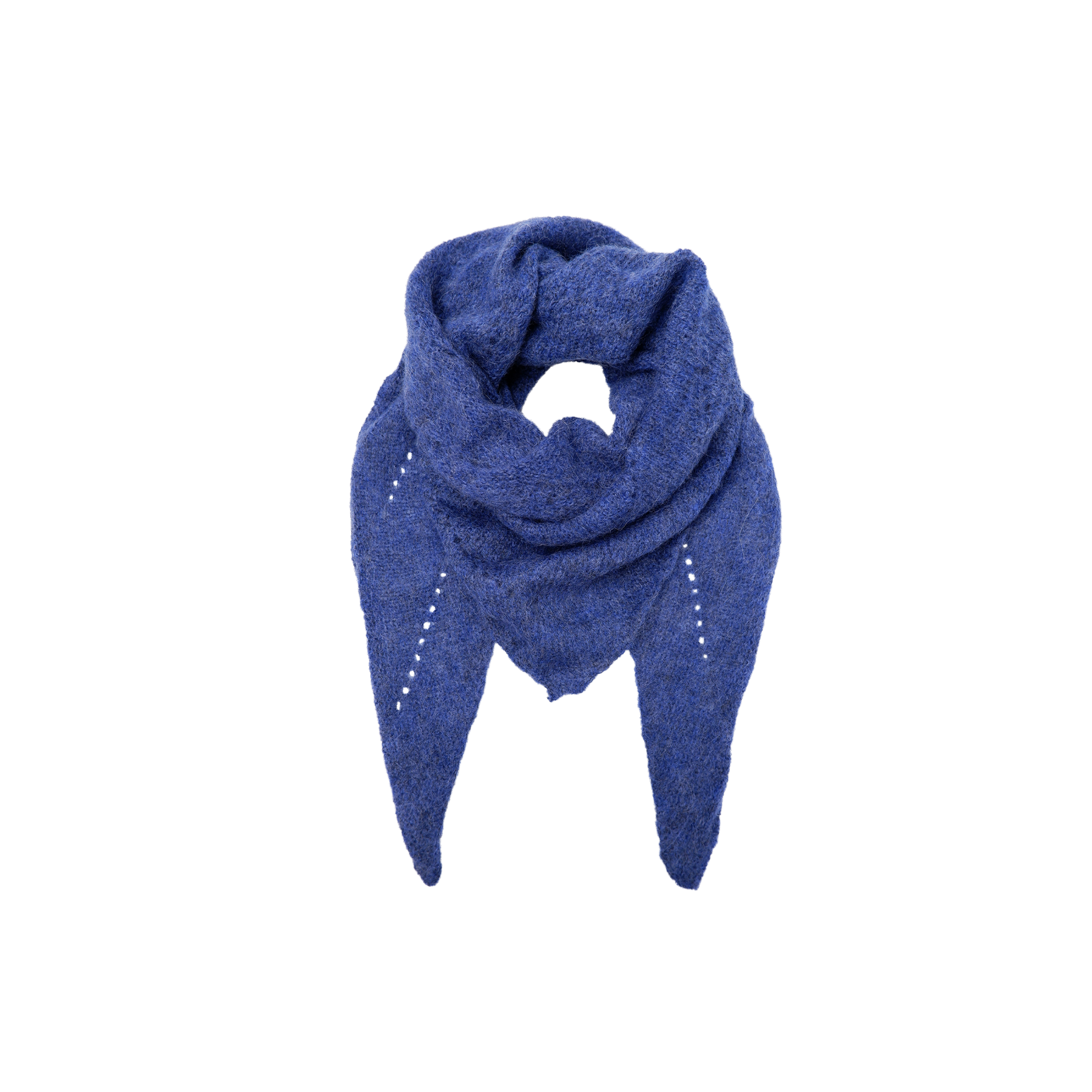 Black Colour  Dell strikket tørklæde, mini - Navy Denim