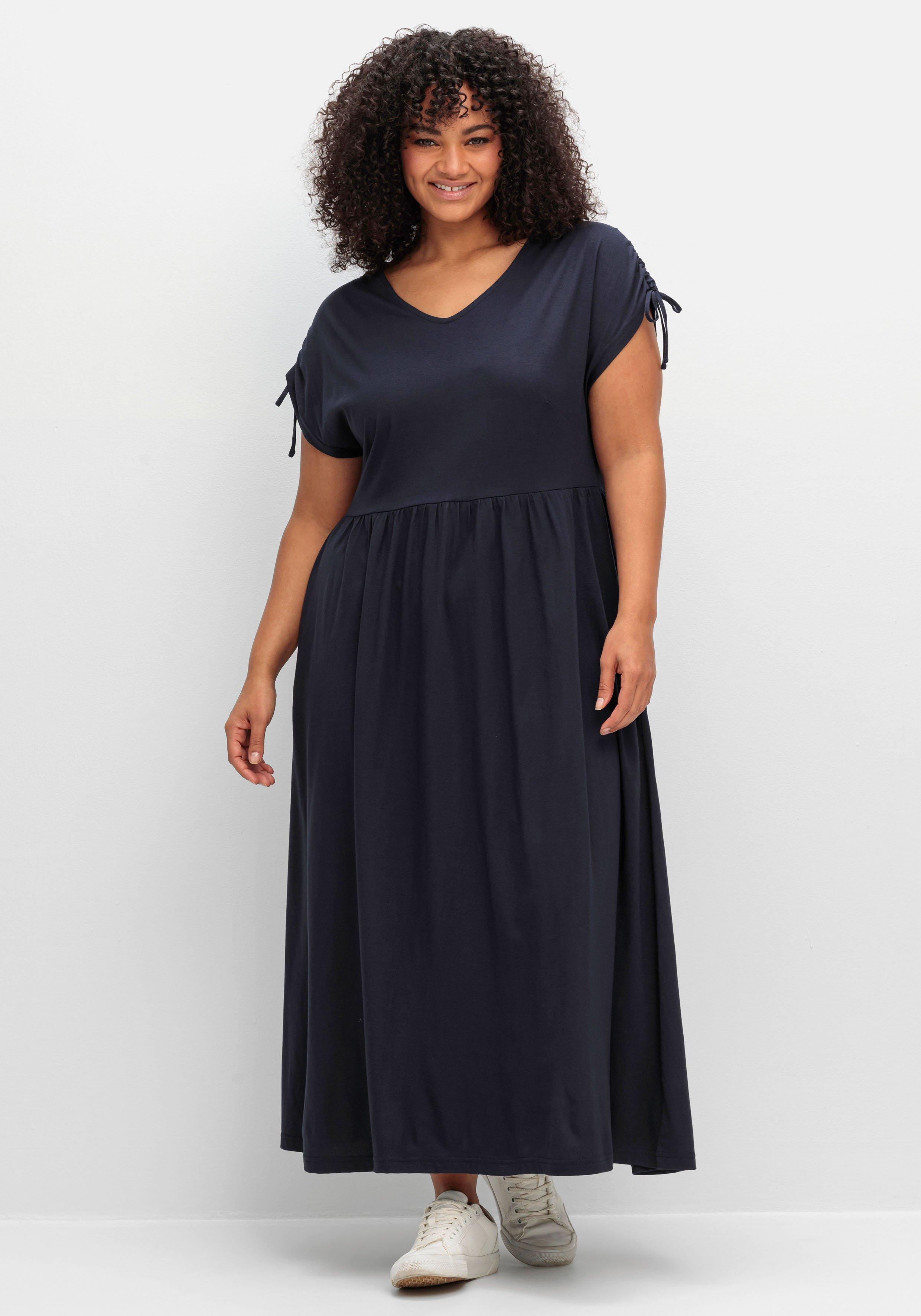 Jerseykleid mit Tunnelzug am Ärmel
