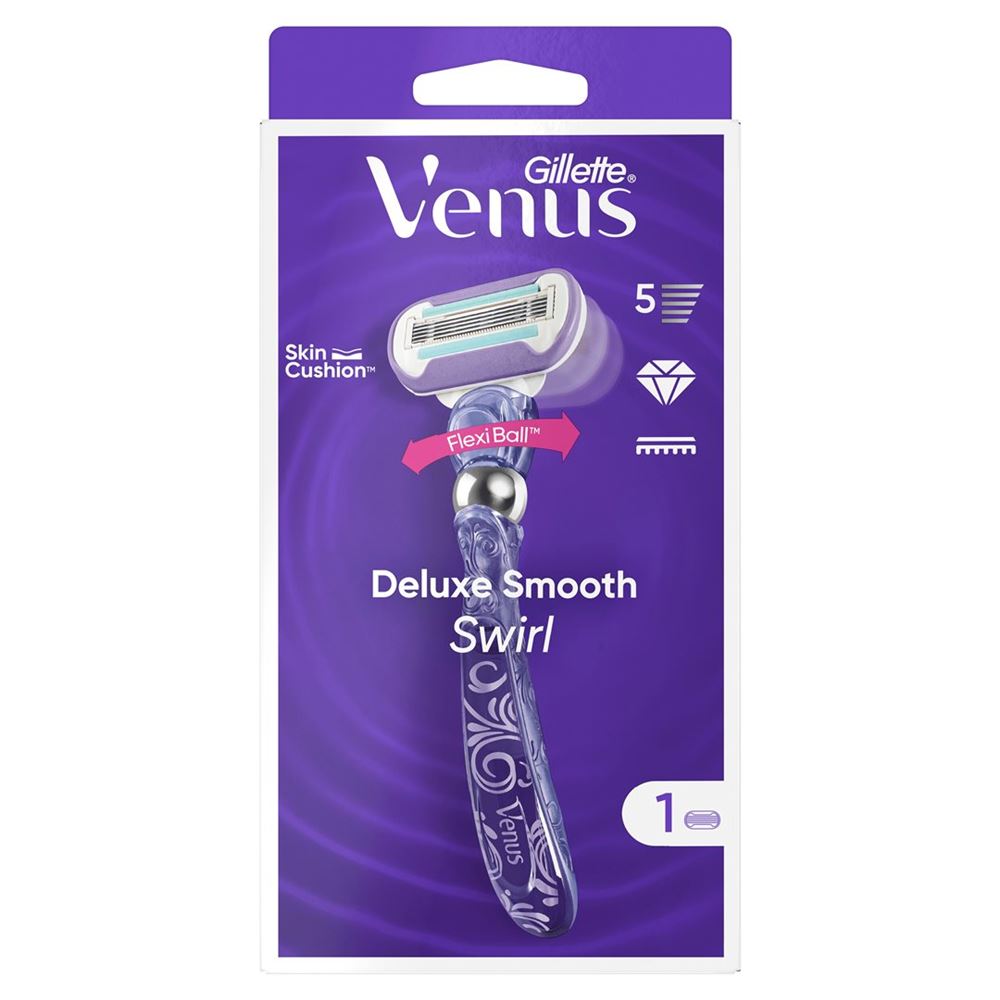 Gillette Venus Deluxe Smooth Rasierapparat<br>1 Stück, Swirl mit 1 Klinge