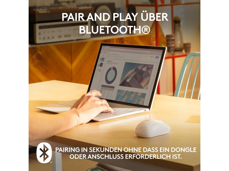 Logitech Maus M240 Silent Bluetooth Geräuscharme Bluetooth-Maus mit langer Batterielaufzeit und komfortablem Design