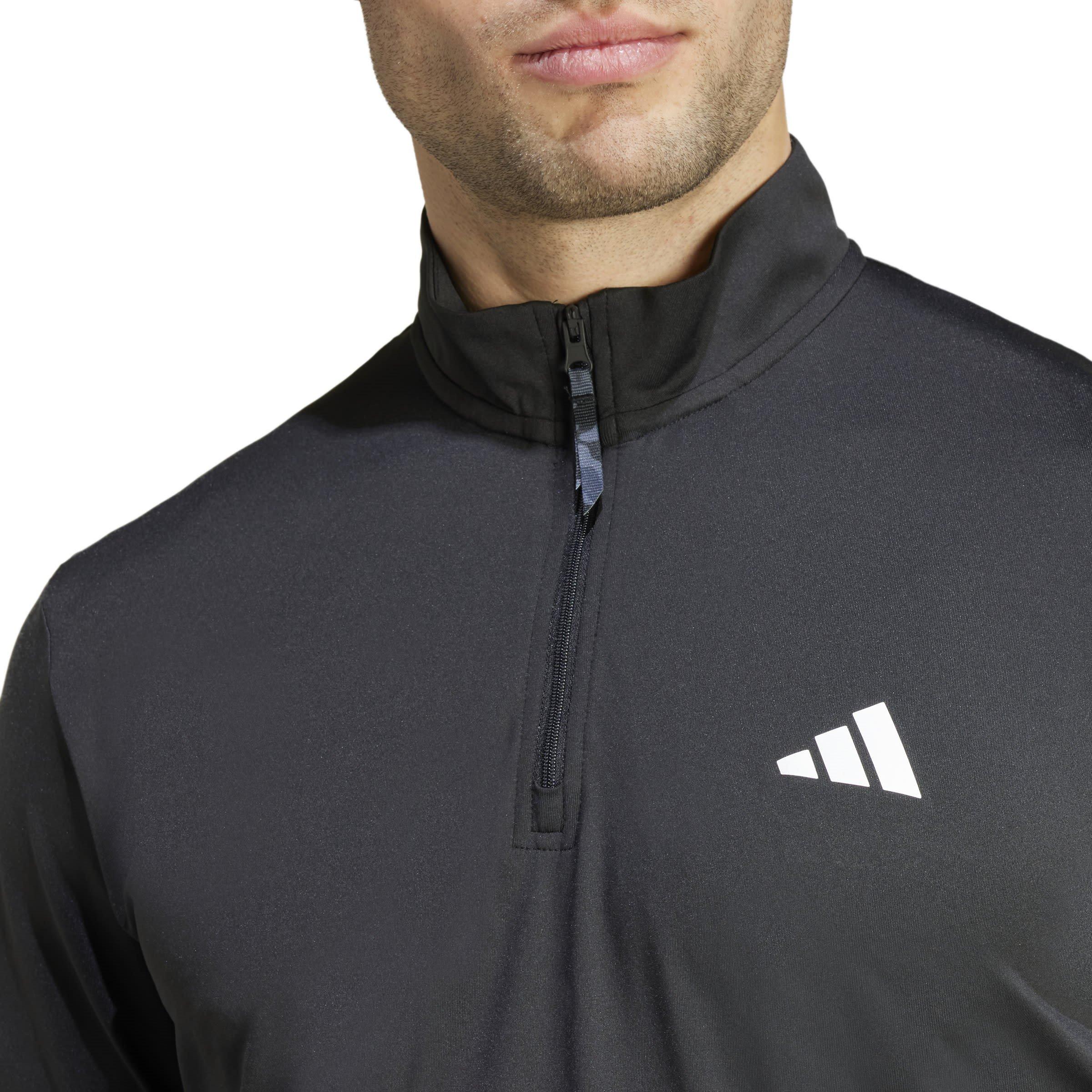 adidas Train Essentials Camo Training 1 4 Zip Longsleeve Mens