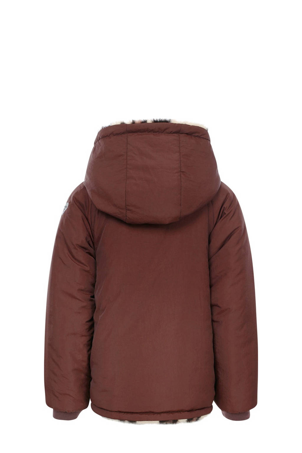 LOOXS reversibe winterjas met panterprint bruin/beige