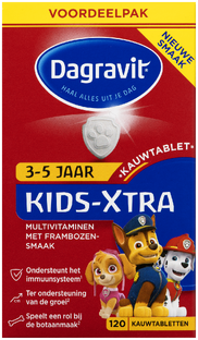 Dagravit Kids-Xtra Multivitaminen Kauwtabletten Aardbei 120TB