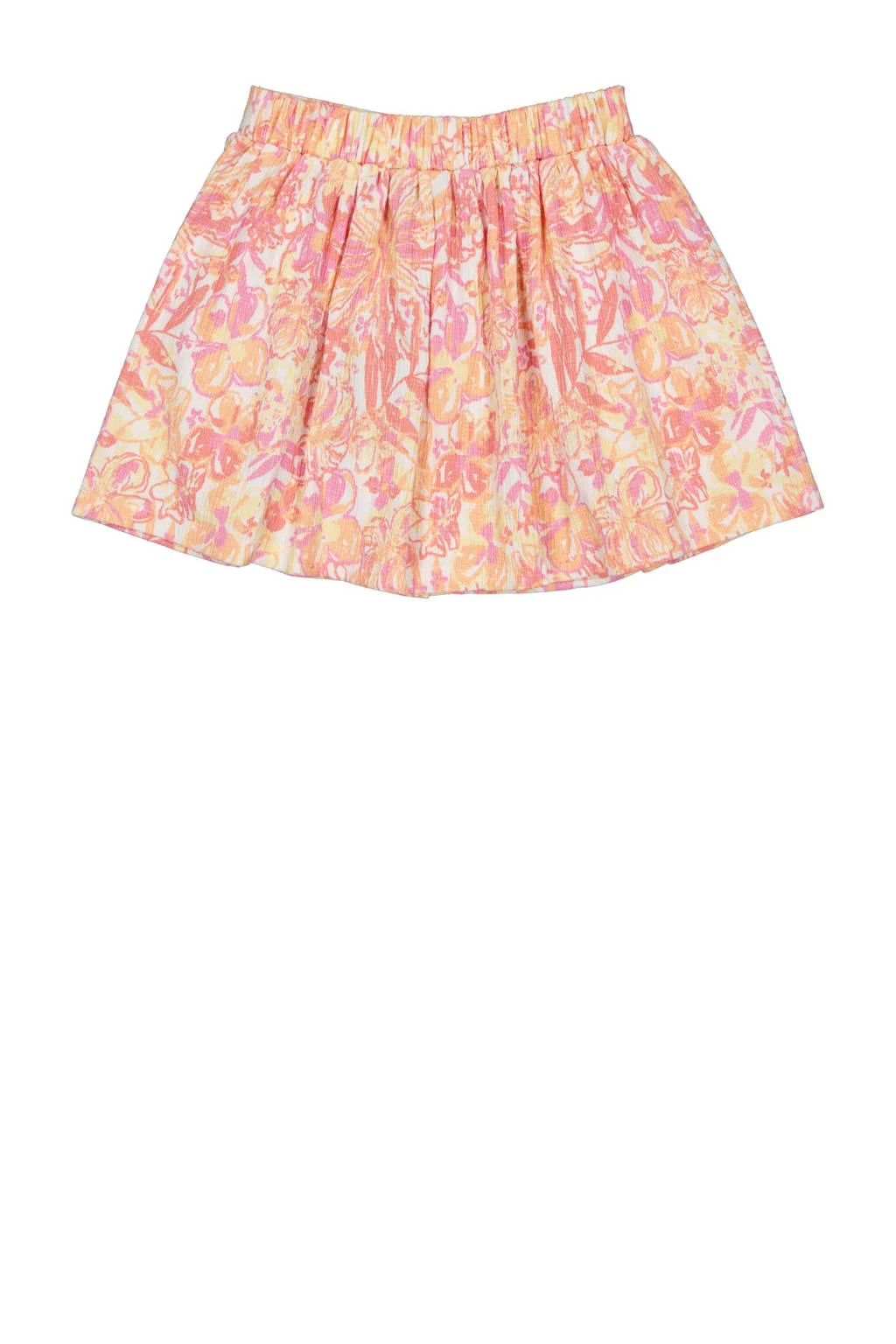 Quapi gebloemde rok BRAGE roze/oranje/geel