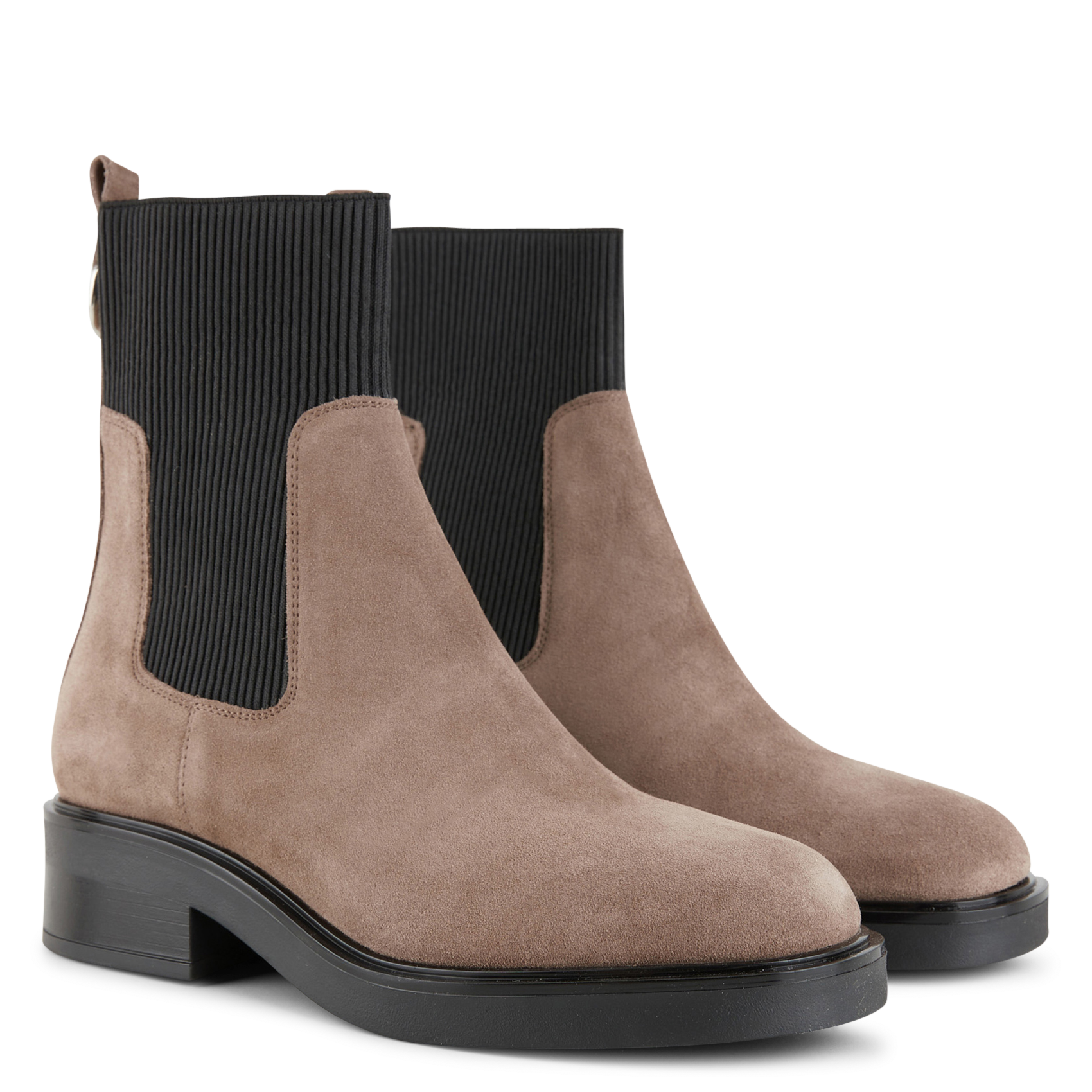 SYBILLE - Bottines en cuir velours | Beige
