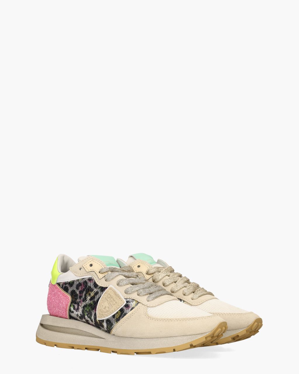 Philippe Model Tropez Haute Beige/Multicolor Damessneakers
