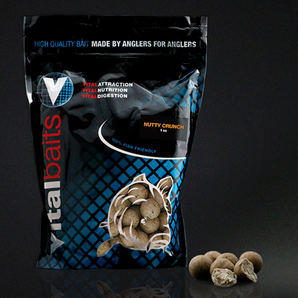 Bouillettes Vital Baits Boilies Nutty Crunch (1kg)