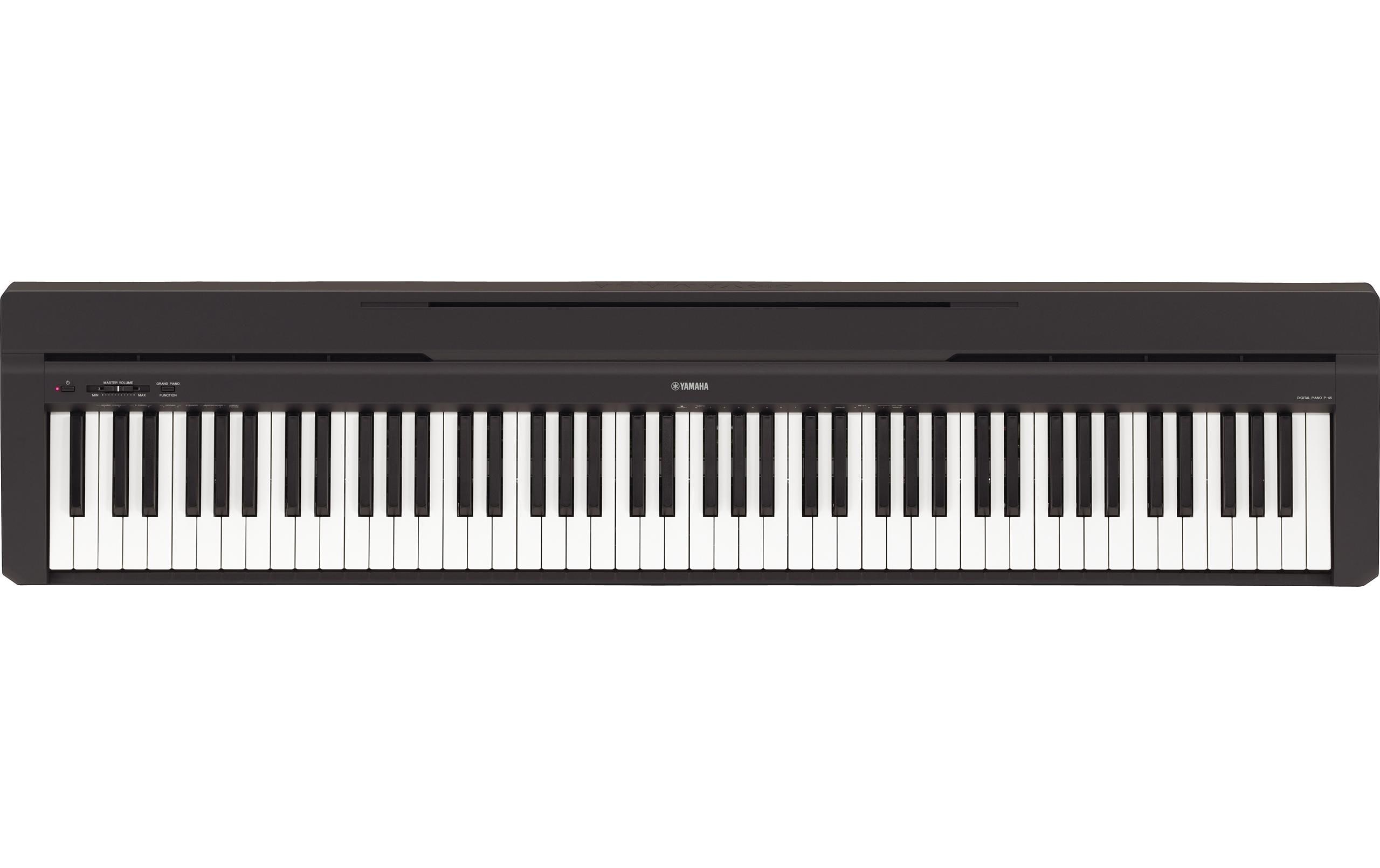 E-Piano P-45B Schwarz<br>Authentisches E-Piano mit natürlichem Spielgefühl