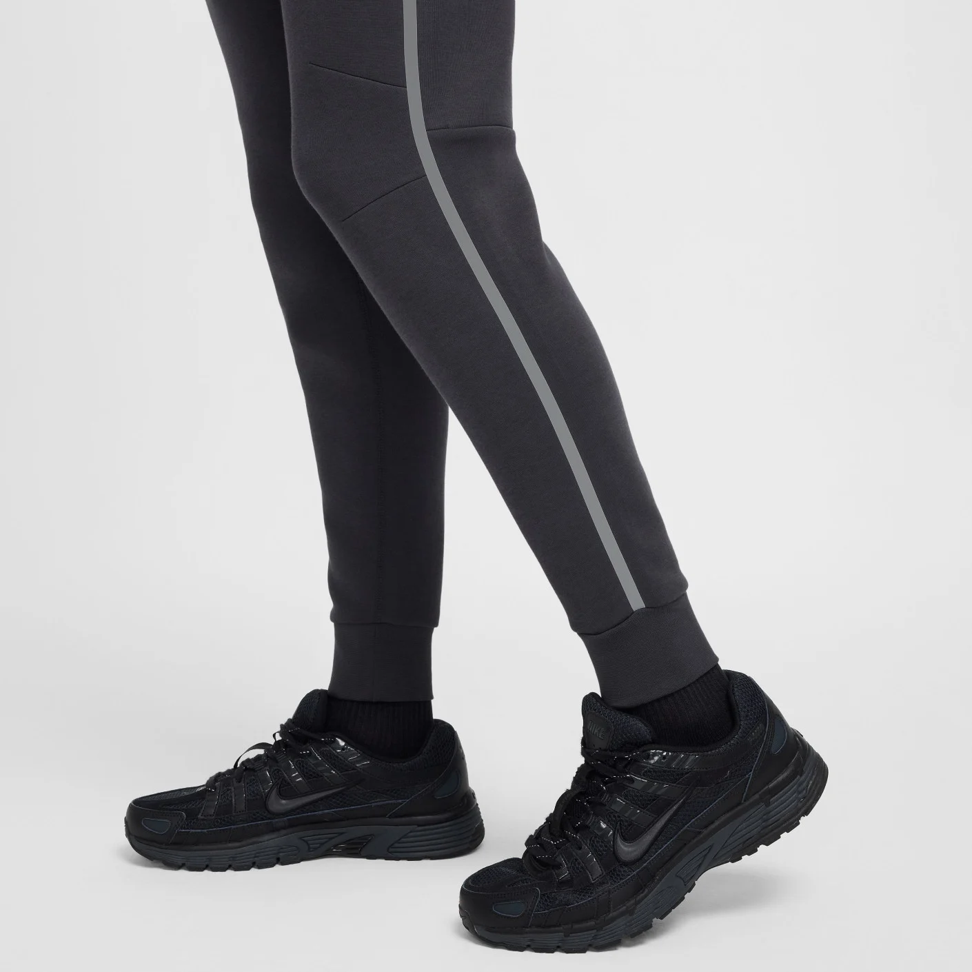 Nike Tech Fleece Sportswear Joggingbroek Donkergrijs Oranje Grijs