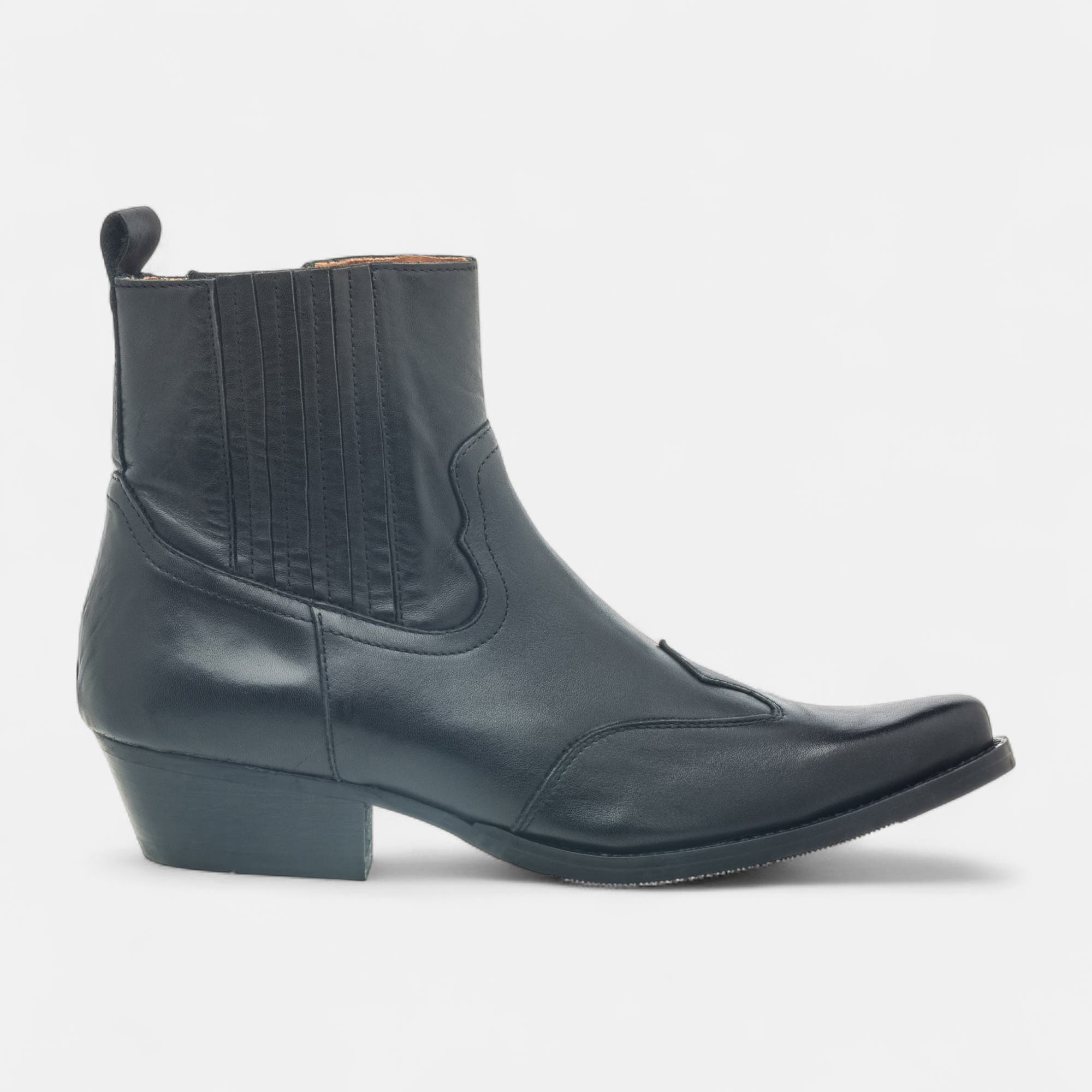 Bottines Homme en cuir noir