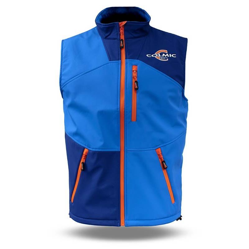 Veste Sans Manche Homme Colmic Softshell Official Team Impermeable - Bleu