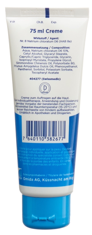 Omida Nr8 Natrium chloratum 6 D<br>75 ml, Tube, Creme