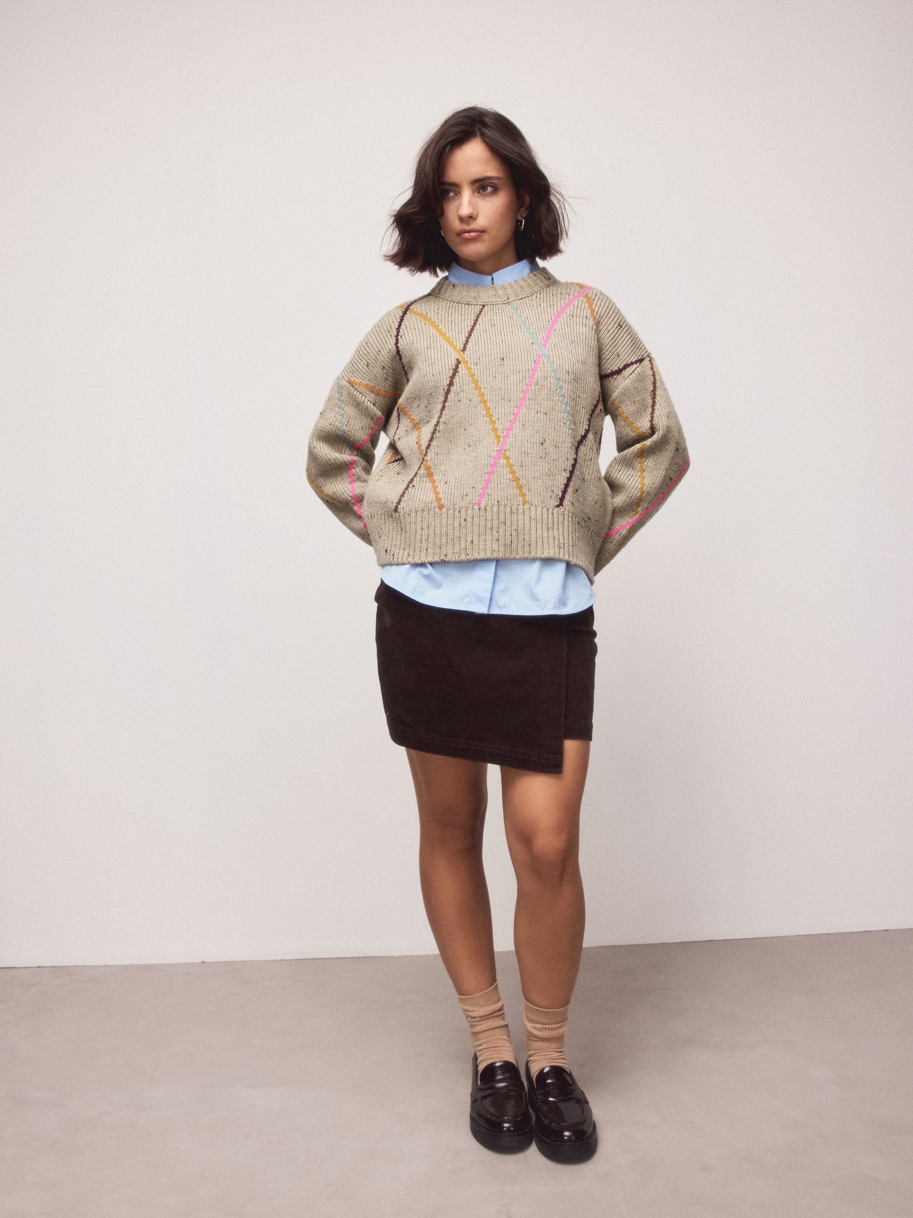 Neutraal - Argyle Check Neppy Jumper