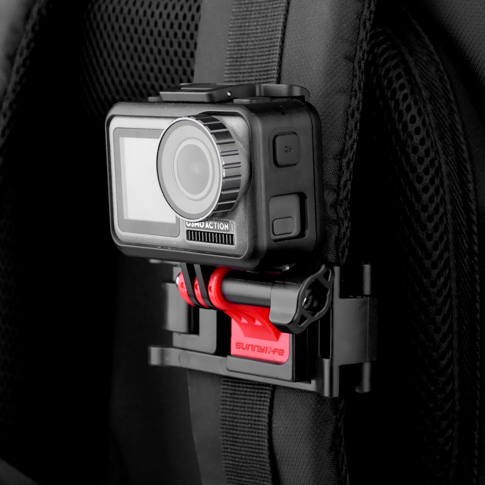 GoPro / DJI / Insta360 Schultergurt Adapter Clip Halterung - Schwarz