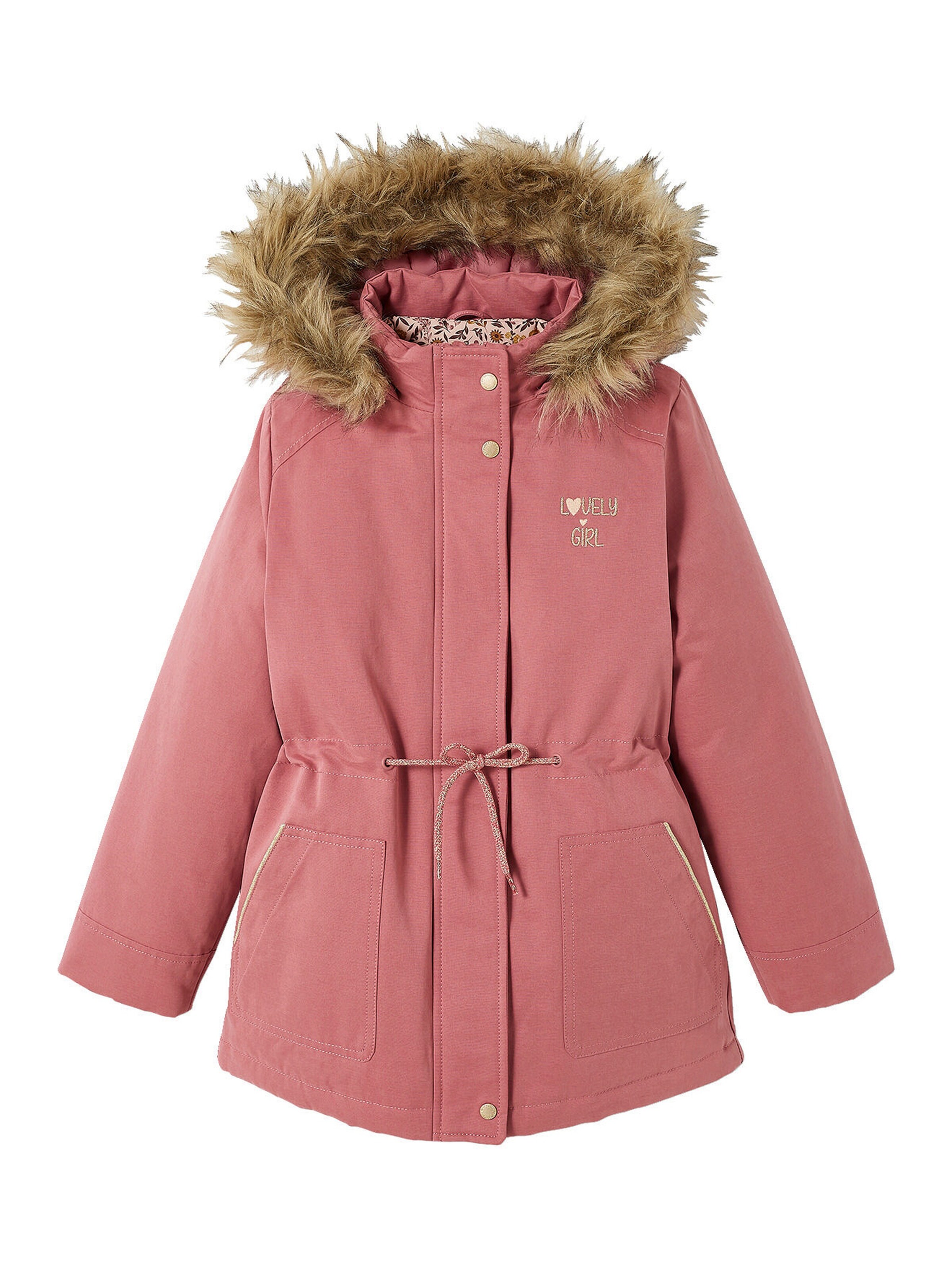 Vertbaudet Mädchen 3-in-1-Winterjacke mit Recycling-Polyester dunkelrosa