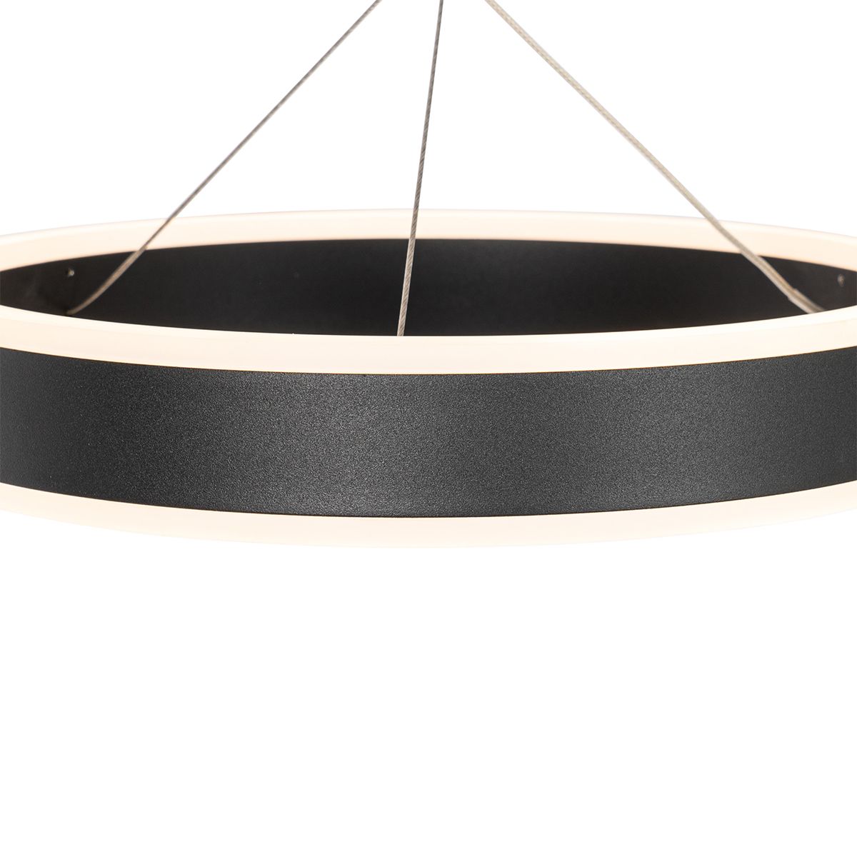 Hanglamp zwart rond incl. LED 3-staps dimbaar 3-lichts - Lyani