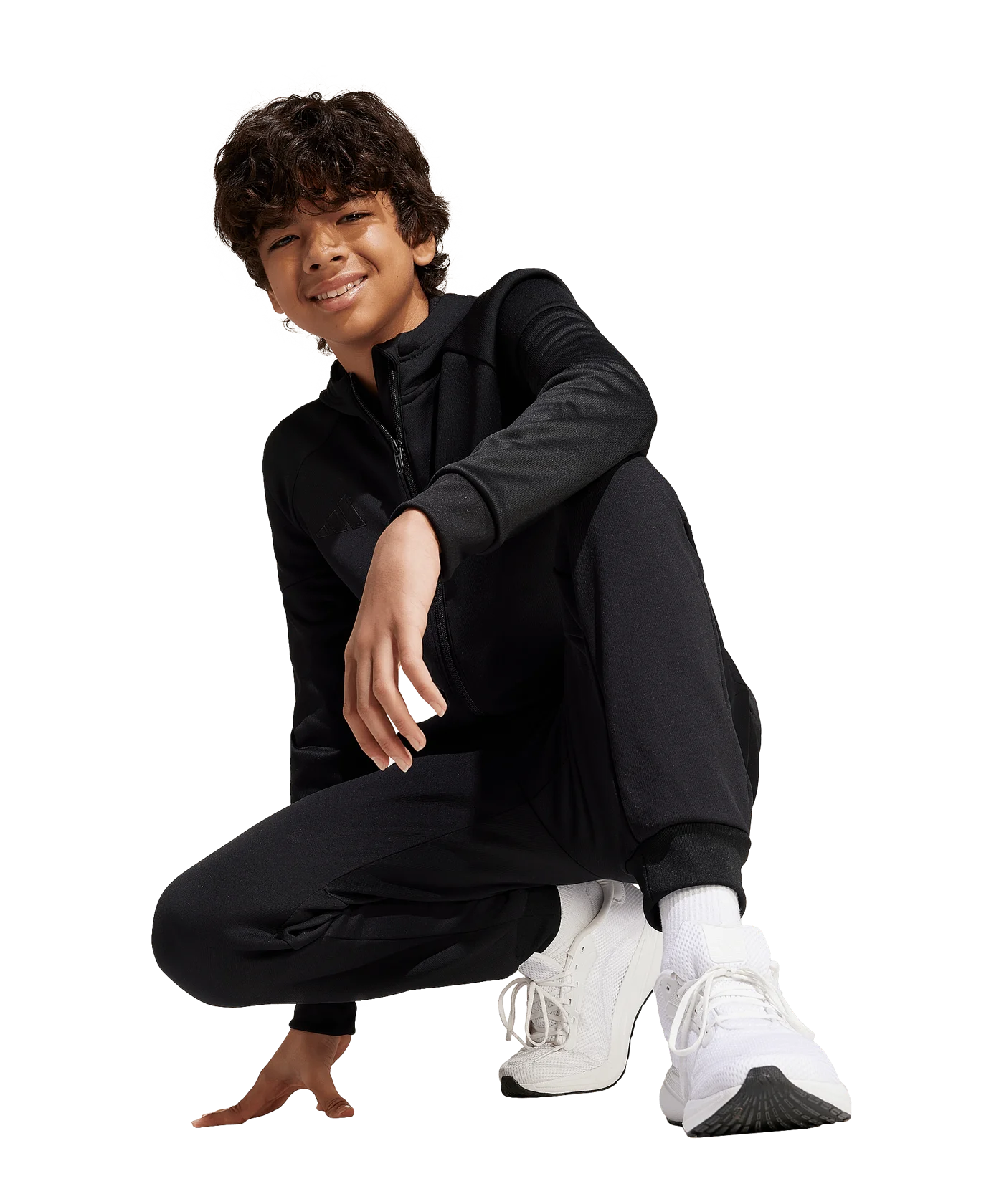 adidas Tiro 25 Kapuzenjacke Kids Schwarz