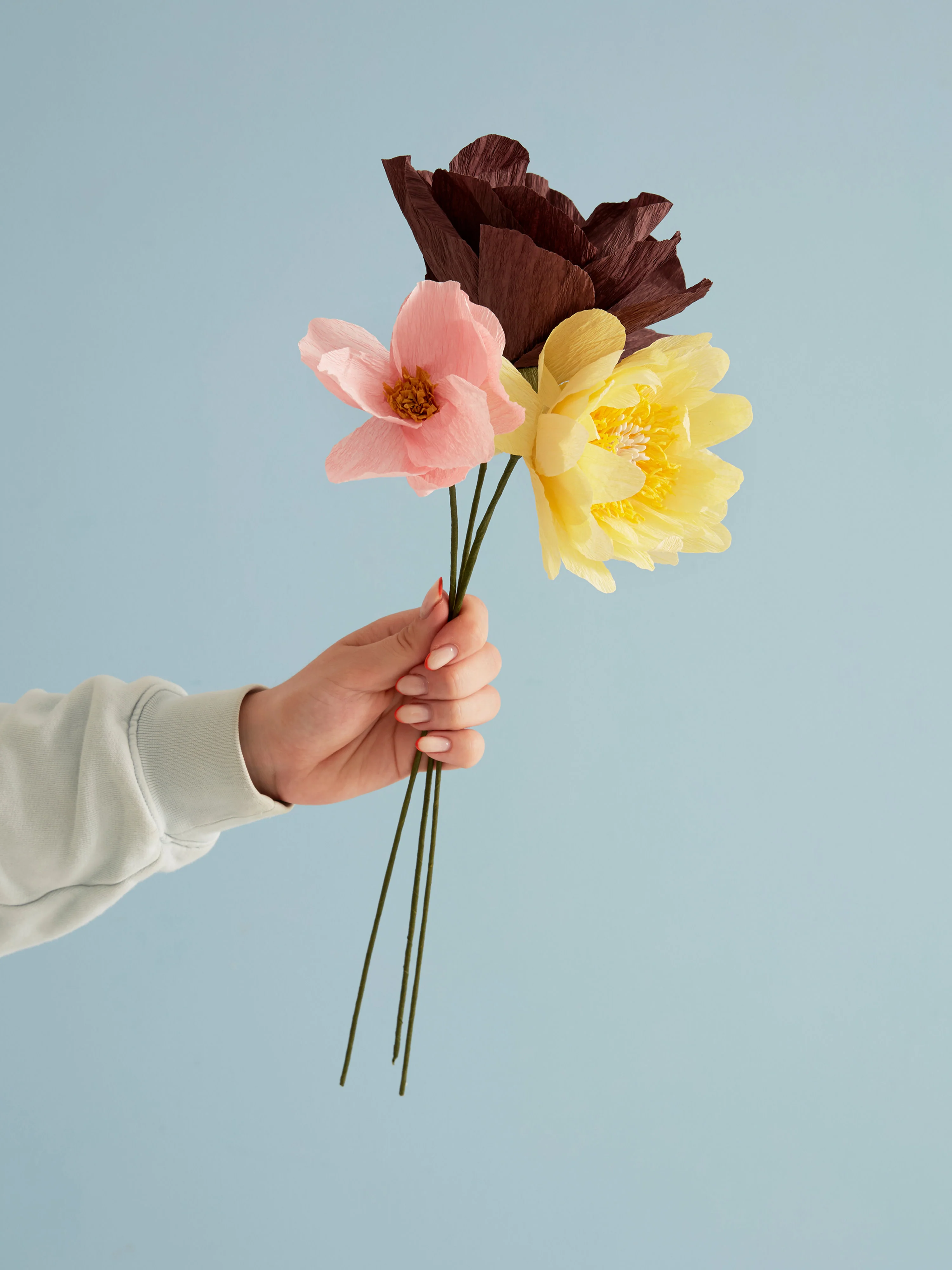 Handgemaakte kunstbloem Cottage Rose