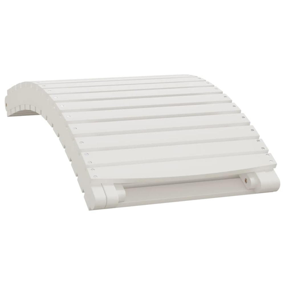 Lot de 2 transats chaise longue bain de soleil lit de jardin terrasse meuble d'extérieur avec table blanc bois massif d'acaci