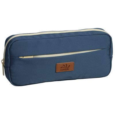 Trousse rectangulaire Walker Pastel - 1 compartiment - bleu denim