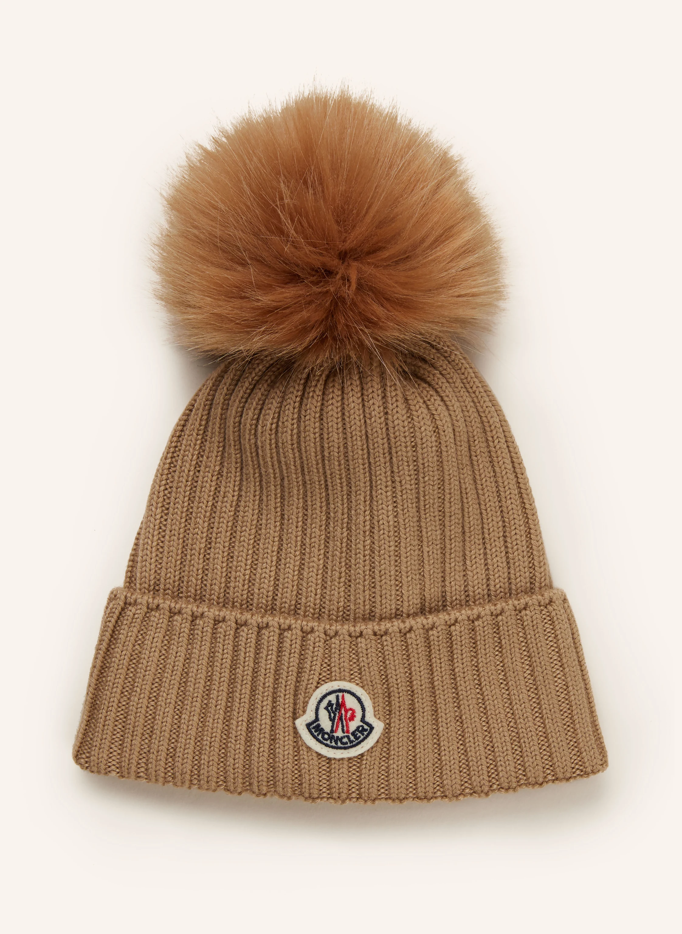 MONCLER enfant Mütze mit Kunstpelz-Bommel