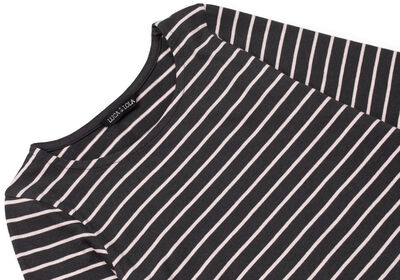 Luca & Lola Maddelena Langermet Topp 2-pack, Black/Stripes