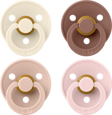 BIBS Colour Smokk 4-Pakk Lateks Str 2, Ivory/Blush/Woodchuck/Blossom