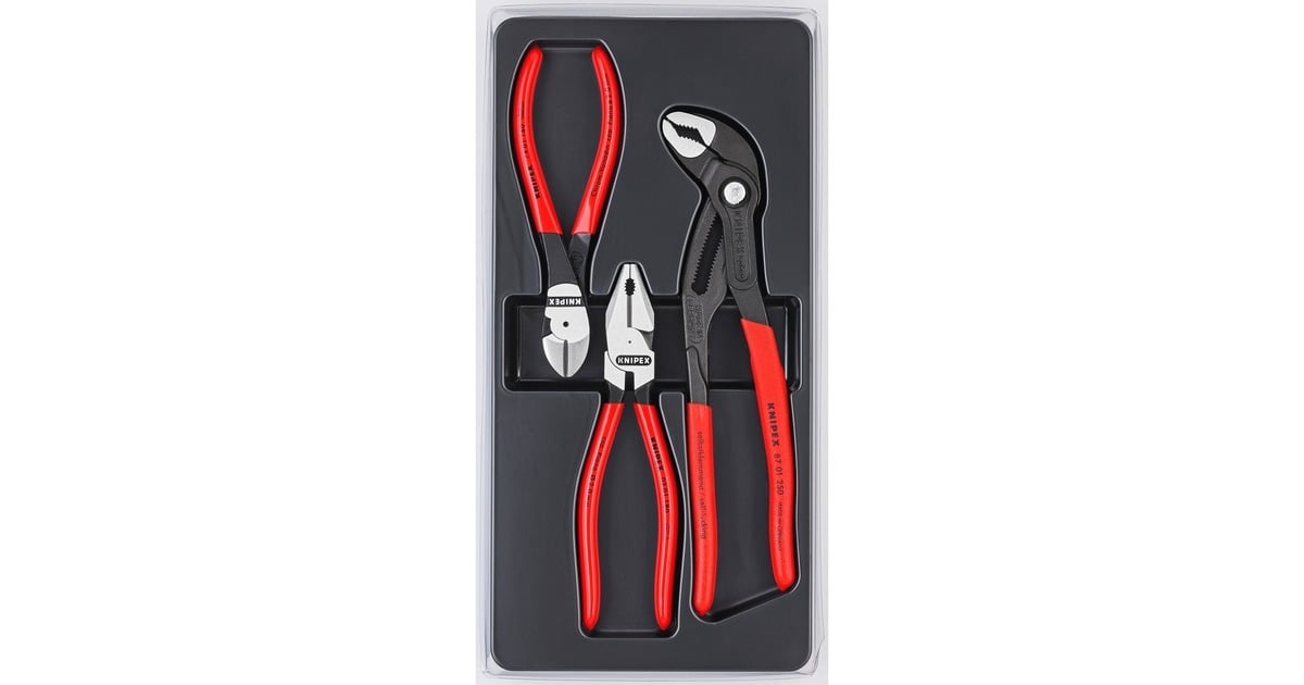 KNIPEXKracht-set 00 20 10 tangenset  (Zwart, 3-Delig)