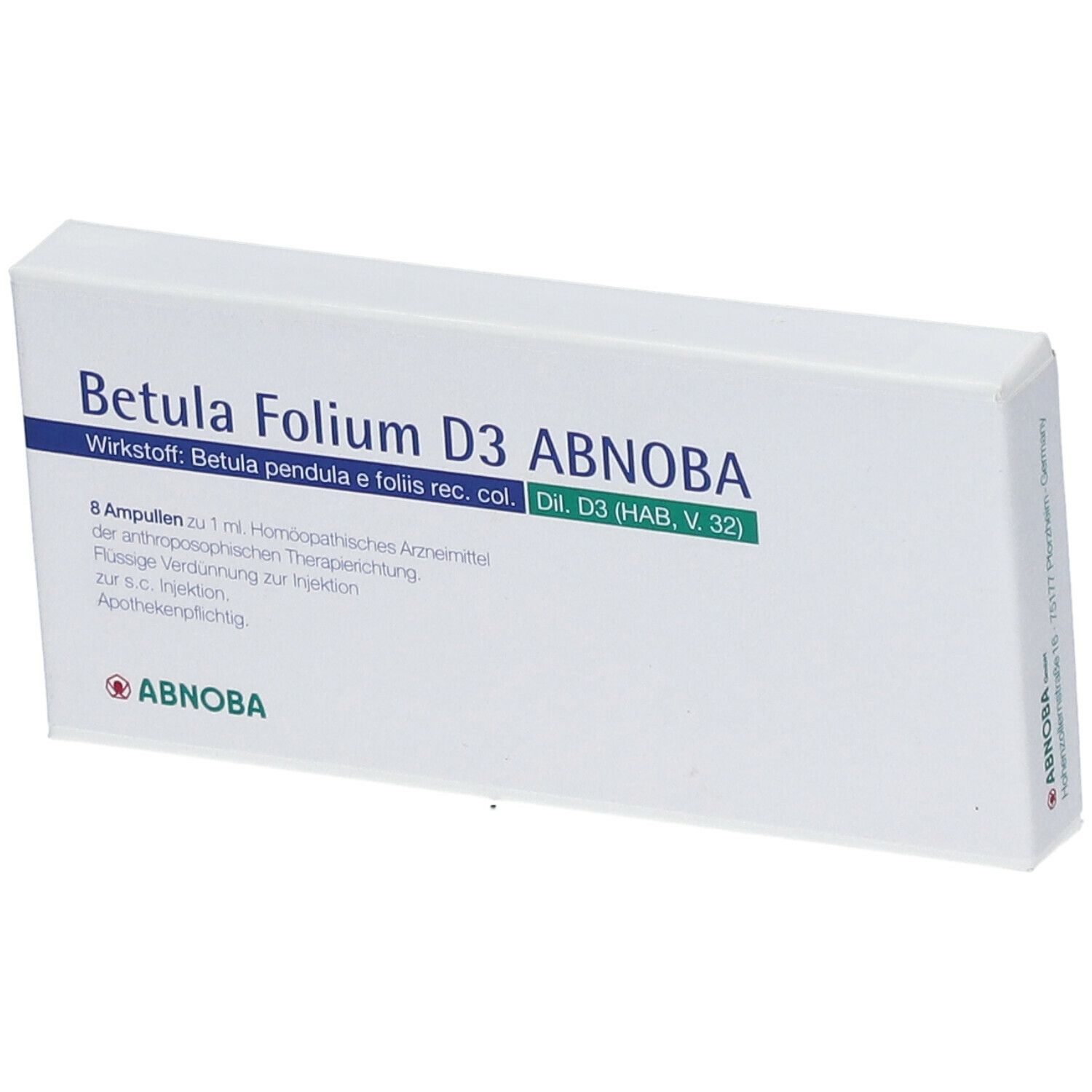 abnobaVISCUM® Betula Folium D 3 Abnoba Ampullen