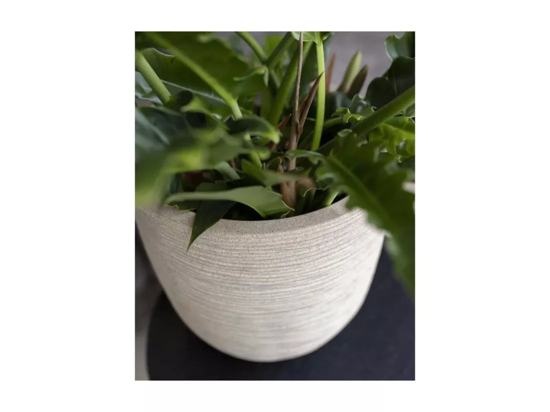 Pot à fleurs Waste Rib 35x34 cm Beige terrazzo