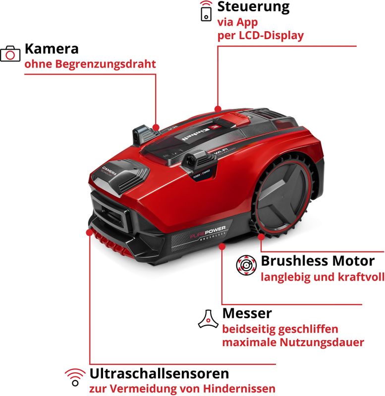 Einhell - FREELEXO CAM PLUS 600 - Robotmaaier - Power X-Change - Met Camera