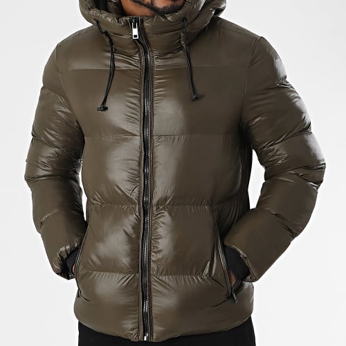 Doudoune Capuche Vert Kaki