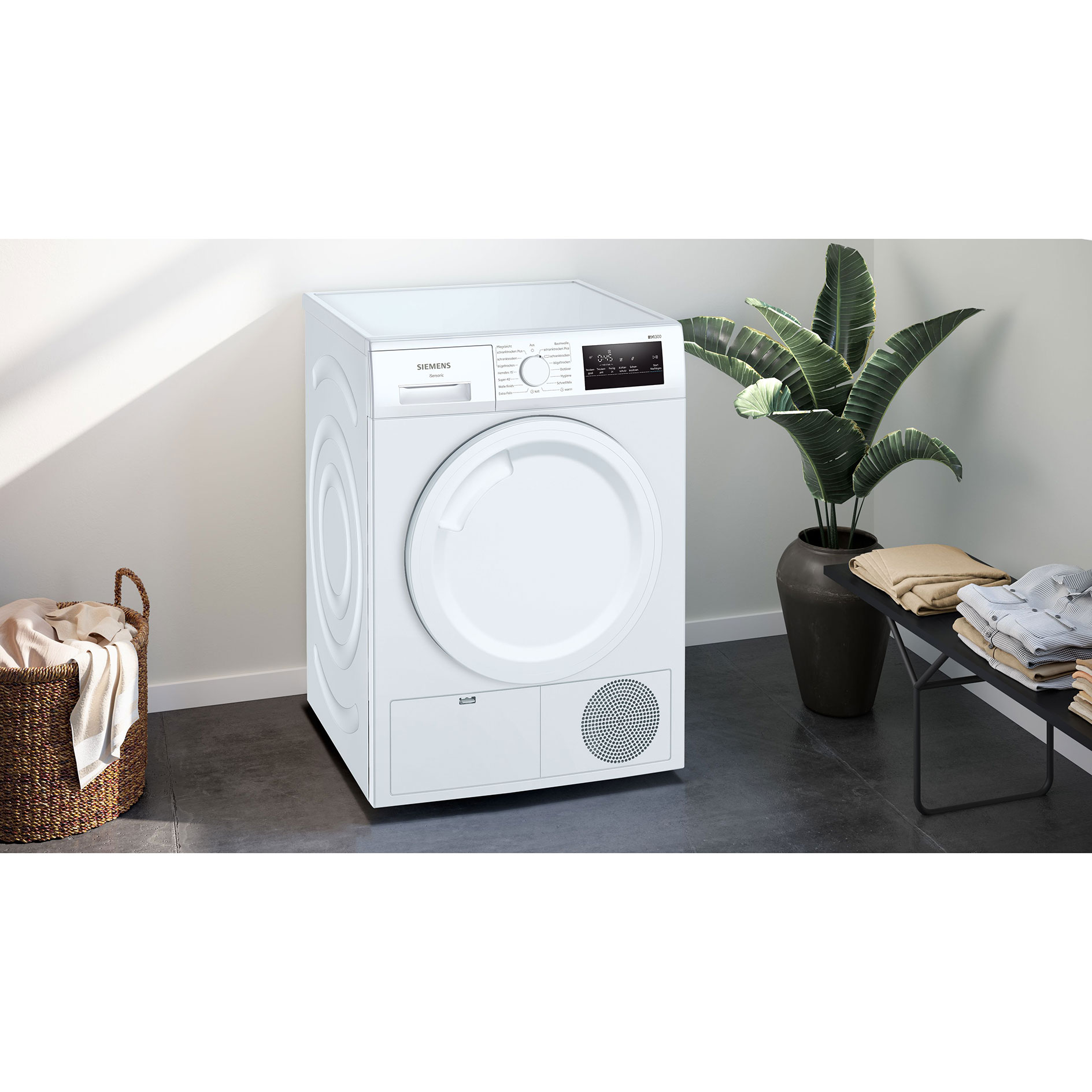 SIEMENS Kondenstrockner WT43N203 - weiß - 8 kg - B