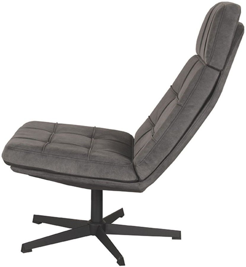 Draaifauteuil Antraciet CH-73.021 Alvar B53 x D57 x H83 cm