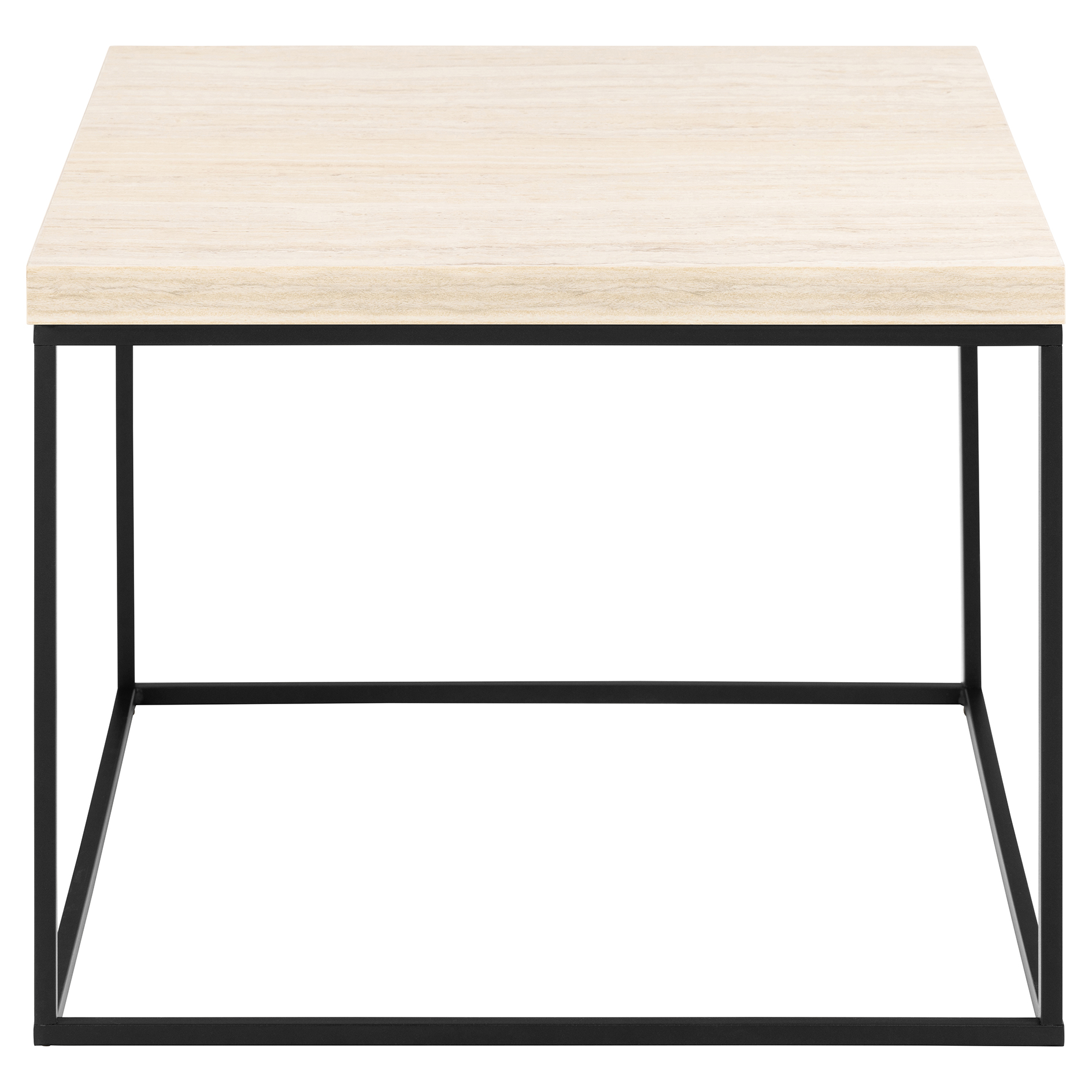 Couchtisch BAROSSA - beige - schwarz matt - 60 cm
