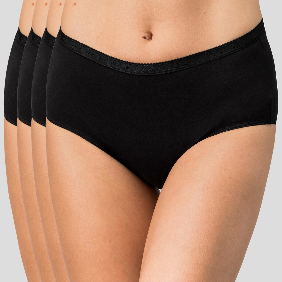 PLAYTEX<br>Conjunto de 4 calcinhas midi em algodão orgânico