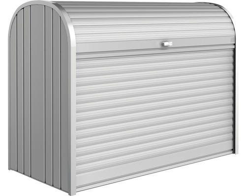 Afvalbak biohort StoreMax 160, 163 x 78 x 120 cm, zilver metallic