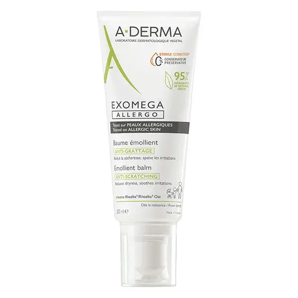 A-Derma Exomega Allergo Baume Émollient Anti-Grattage 200ml